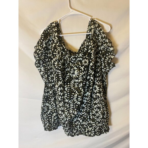 New NWT Cato Womens Plus Size 22W 24W 3X Summer Shirt Blouse Top Short Sleeve - Picture 1 of 3